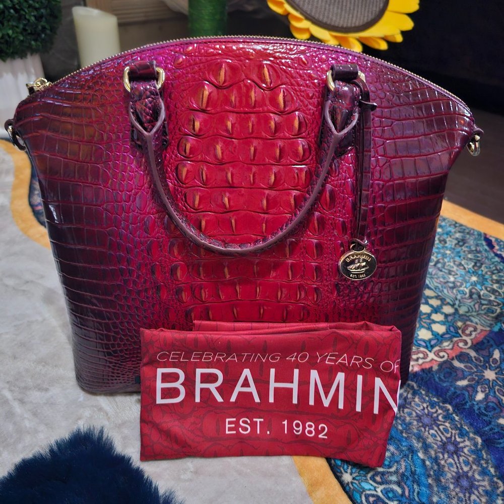 BRAHMIN Ruby Ombre Melbourne-Large Duxbury Satchel